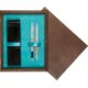 Double Wooden Box Wenge Turquoise Double Wooden Box Wenge Turquoise
