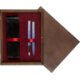 Double Wooden Box Wenge Maroon