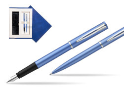 Waterman Fountain Pen + Ballpoint Pen Allure blue CT