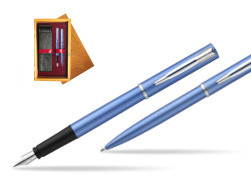 Waterman Fountain Pen + Ballpoint Pen Allure blue CT