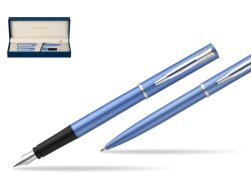 Waterman Fountain Pen + Ballpoint Pen Allure blue CT