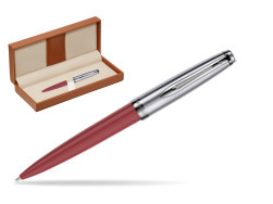 Waterman Ballpoint Pen Embleme Red CT  in classic box brown
