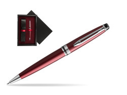 Waterman Ballpoint Pen Expert Dark Red CT  single wooden box  Black Single Maroon