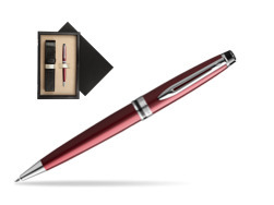 Waterman Ballpoint Pen Expert Dark Red CT  single wooden box  Black Single Ecru