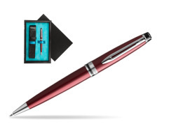 Waterman Ballpoint Pen Expert Dark Red CT  single wooden box  Black Single Turquoise