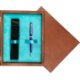 Single Wooden Box Mahoń Turquoise Single Wooden Box Mahoń Turquoise