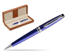 Waterman Ballpoint Pen Expert Navy Blue CT  in classic box brown