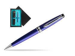 Waterman Ballpoint Pen Expert Navy Blue CT  single wooden box  Black Single Turquoise