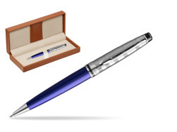 Waterman Ballpoint Pen Expert DeLuxe Navy Blue CT  in classic box brown