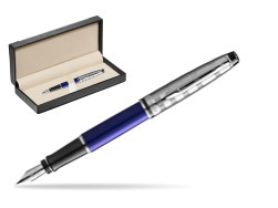 Waterman Fountain Pen Expert DeLuxe  Navy Blue CT  in classic box  black