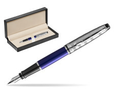 Waterman Fountain Pen Expert DeLuxe  Navy Blue CT  in classic box  pure black
