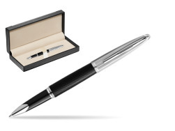 Waterman Rollerball Pen Carene Leather Black CT  in classic box  black