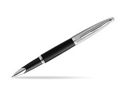 Waterman Rollerball Pen Carene Leather Black CT