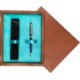 Single Wooden Box Mahoń Turquoise Single Wooden Box Mahoń Turquoise