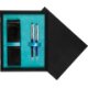 Double Wooden Box Black Turquoise Double Wooden Box Black Turquoise