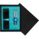 Double Wooden Box Black Turquoise