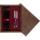 Double Wooden Box Wenge Maroon Double Wooden Box Wenge Maroon