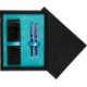 Double Wooden Box Black Turquoise Double Wooden Box Black Turquoise