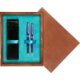 Double Wooden Box Mahoń Turquoise Double Wooden Box Mahoń Turquoise