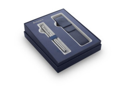 Waterman Hemisphere Steel CT Fountain Pen in a gift set with a case