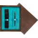Single Wooden Box Wenge Turquoise Single Wooden Box Wenge Turquoise