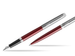Waterman Hémisphère Essential Metallic Red CT + Hémisphère Essential Metallic Red CT Ballpoint Pen in gift box