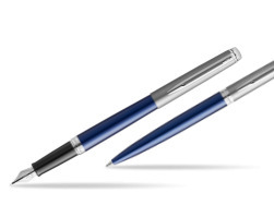 Fountain pen Waterman Hemisphere Essential Metallic Blue CT + Hemisphere Essential Metallic Ballpoint Pen Blue CT