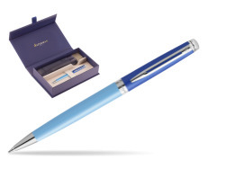 Waterman HÉMISPHÈRE COLOR-BLOCK BLUE Ballpoint Pen in original Waterman box, slide-out case