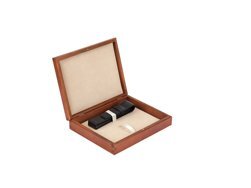 Single Wooden Box Mahoń Ecru with pen pouch