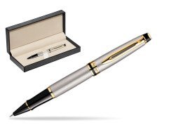 Waterman Expert Stainless Steel GT Rollerball pen  in classic box  pure black