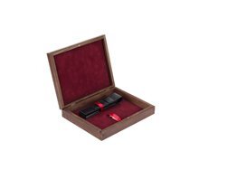 Single Wooden Box Wenge Maroon with pen pouch