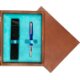 Single Wooden Box Mahoń Turquoise Single Wooden Box Mahoń Turquoise