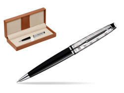 Waterman Expert Deluxe Black CT Ballpoint pen  in classic box brown