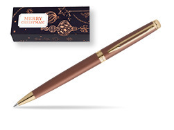 Waterman Hémisphère Copper Red Metallic GT  Ballpoint Pen in cover Christmas Ornaments