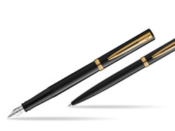 Waterman IMPRESSION Black GT Fountain Pen + Ballpoint Pen Gift Set