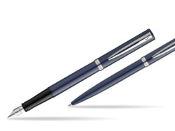 Waterman IMPRESSION Gift Set Fountain Pen + Ballpoint Pen Navy Blue CT