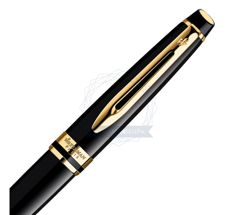 Waterman Expert Black with Gold Trim Medium Point Ballpoint Pen S0951700