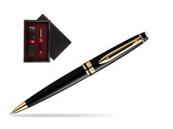 Waterman Expert Black GT Ballpoint pen  single wooden box  Black Single Maroon