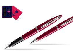 Waterman Carène Glossy Red CT Fountain pen + Waterman Carène Glossy Red CT Ballpoint Pen in Love Box