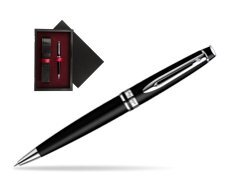 Waterman Expert Matt Black CT Ballpoint pen  single wooden box  Black Single Maroon