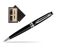 Waterman Expert Matt Black CT Ballpoint pen  single wooden box  Black Single Ecru