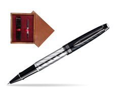 Waterman Expert Precious CT RollerBall in single wooden box Mahogany Single Maroon