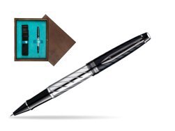 Waterman Expert Precious CT RollerBall in single wooden box  Wenge Single Turquoise 