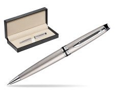 Waterman Expert Stainless Steel CT Ballpoint pen  in classic box  pure black