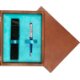 Single Wooden Box Mahoń Turquoise Single Wooden Box Mahoń Turquoise