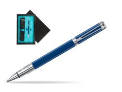 Waterman Perspective Blue Obsession CT Rollerball Pen  single wooden box  Black Single Turquoise