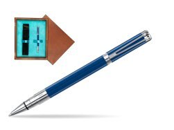 Waterman Perspective Blue Obsession CT Rollerball Pen in single wooden box  Mahogany Single Turquoise 