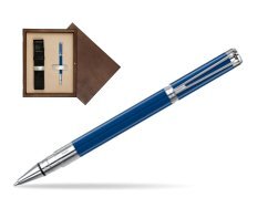 Waterman Perspective Blue Obsession CT Rollerball Pen in single wooden box  Wenge Single Ecru