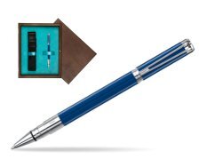 Waterman Perspective Blue Obsession CT Rollerball Pen in single wooden box  Wenge Single Turquoise 