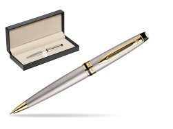 Waterman Expert Stainless Steel GT Ballpoint pen  in classic box  pure black